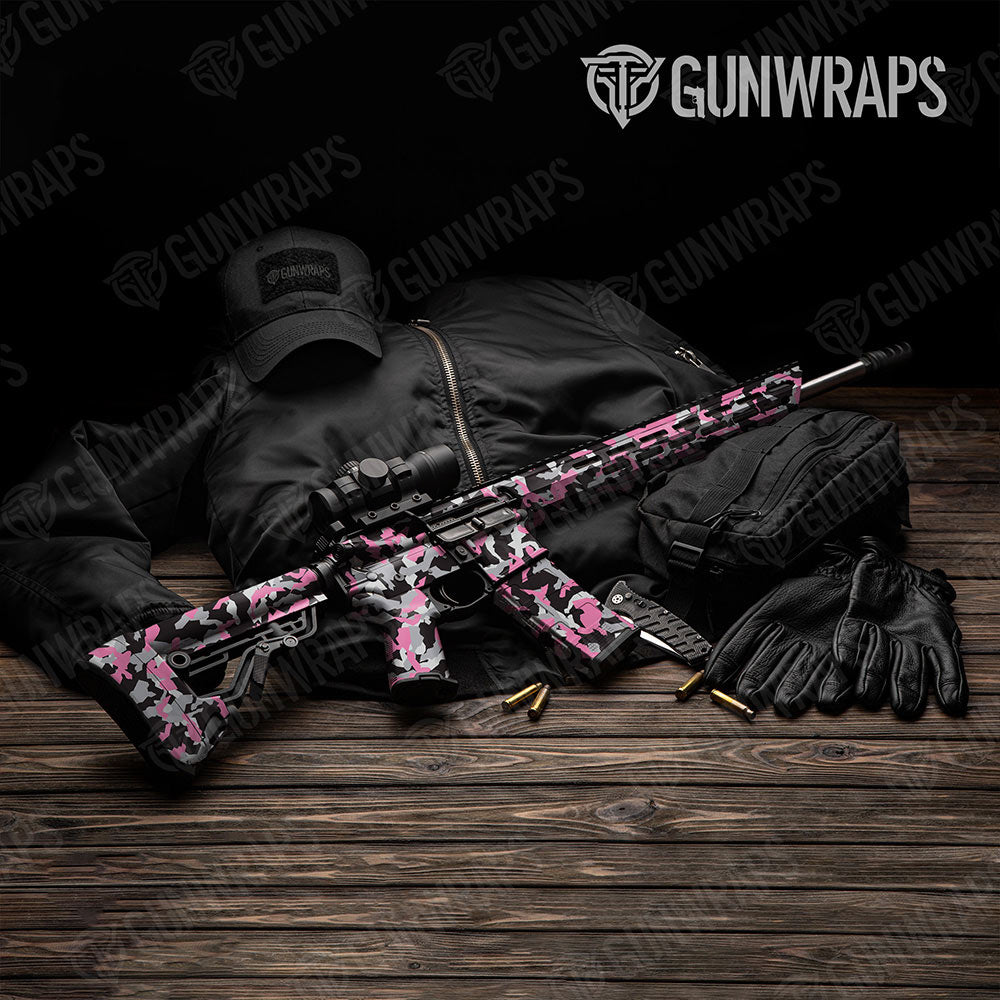 Erratic Pink Tiger Gun Skin Vinyl Wrap