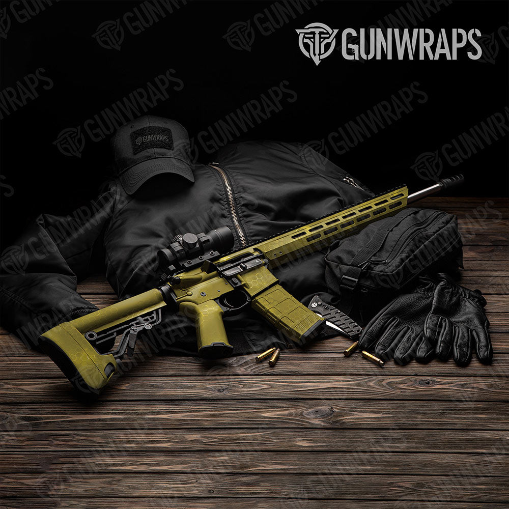 Hex Electric Yellow Gun Skin Vinyl Wrap