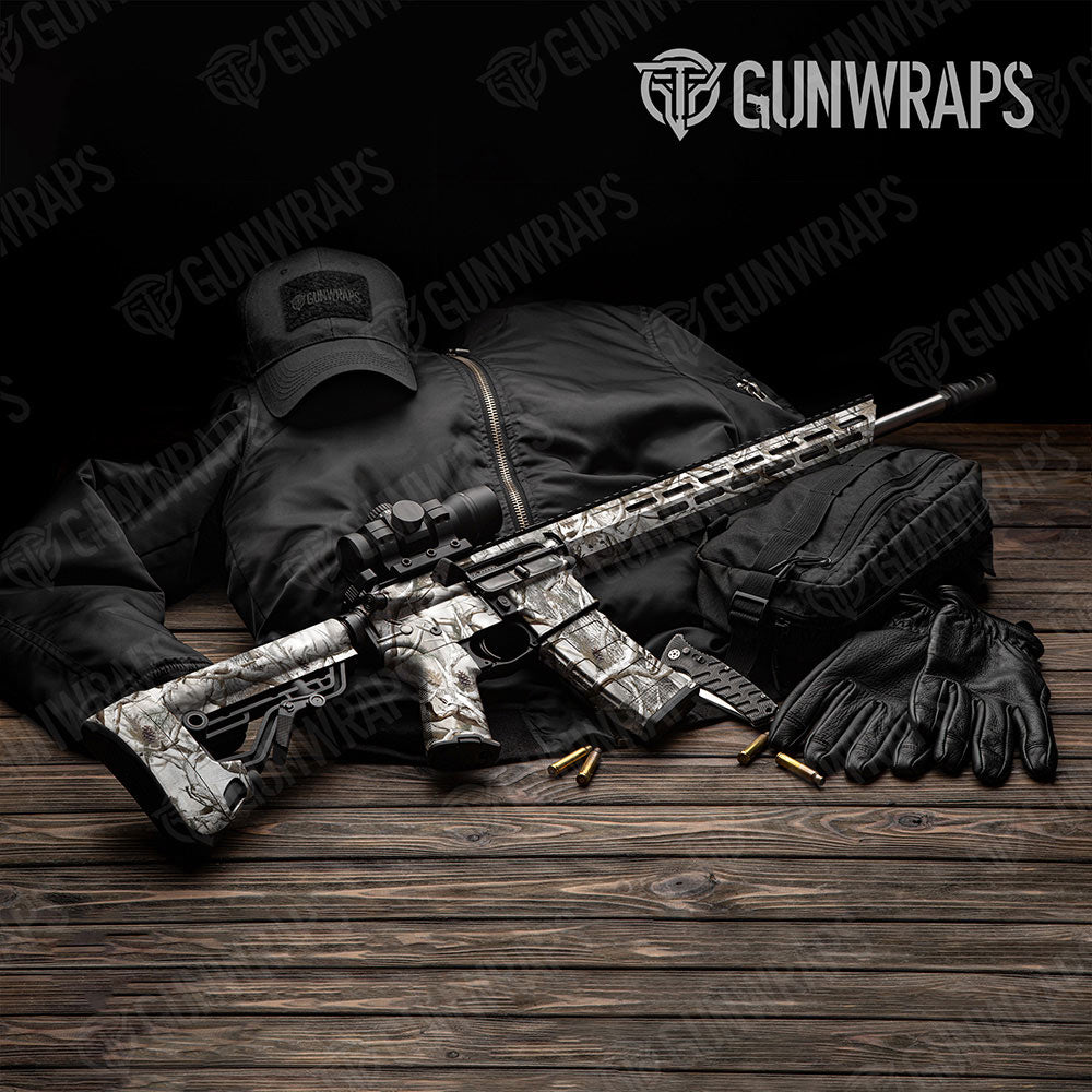 Nature Lifeless Snow Woods Buck Skull Gun Skin Vinyl Wrap