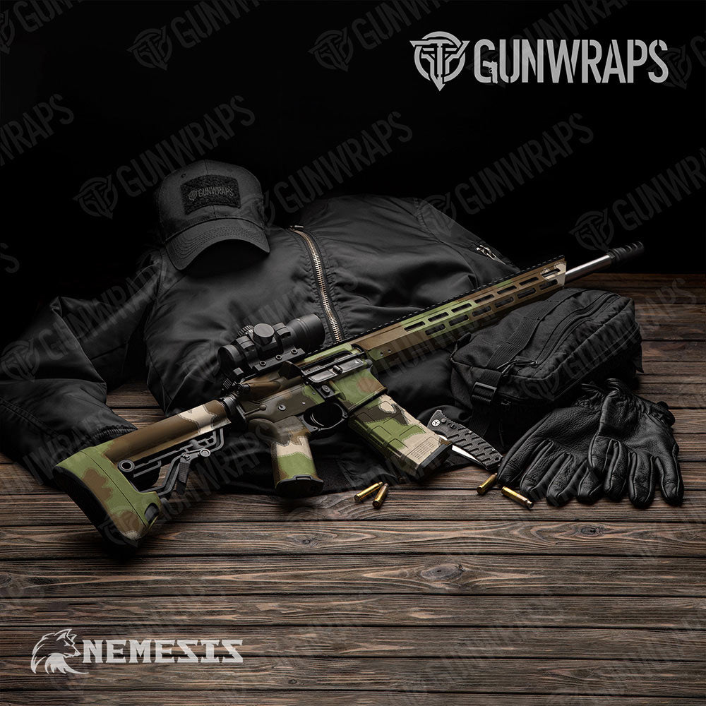 Nemesis Woodlands Wolf Gun Skin Vinyl Wrap
