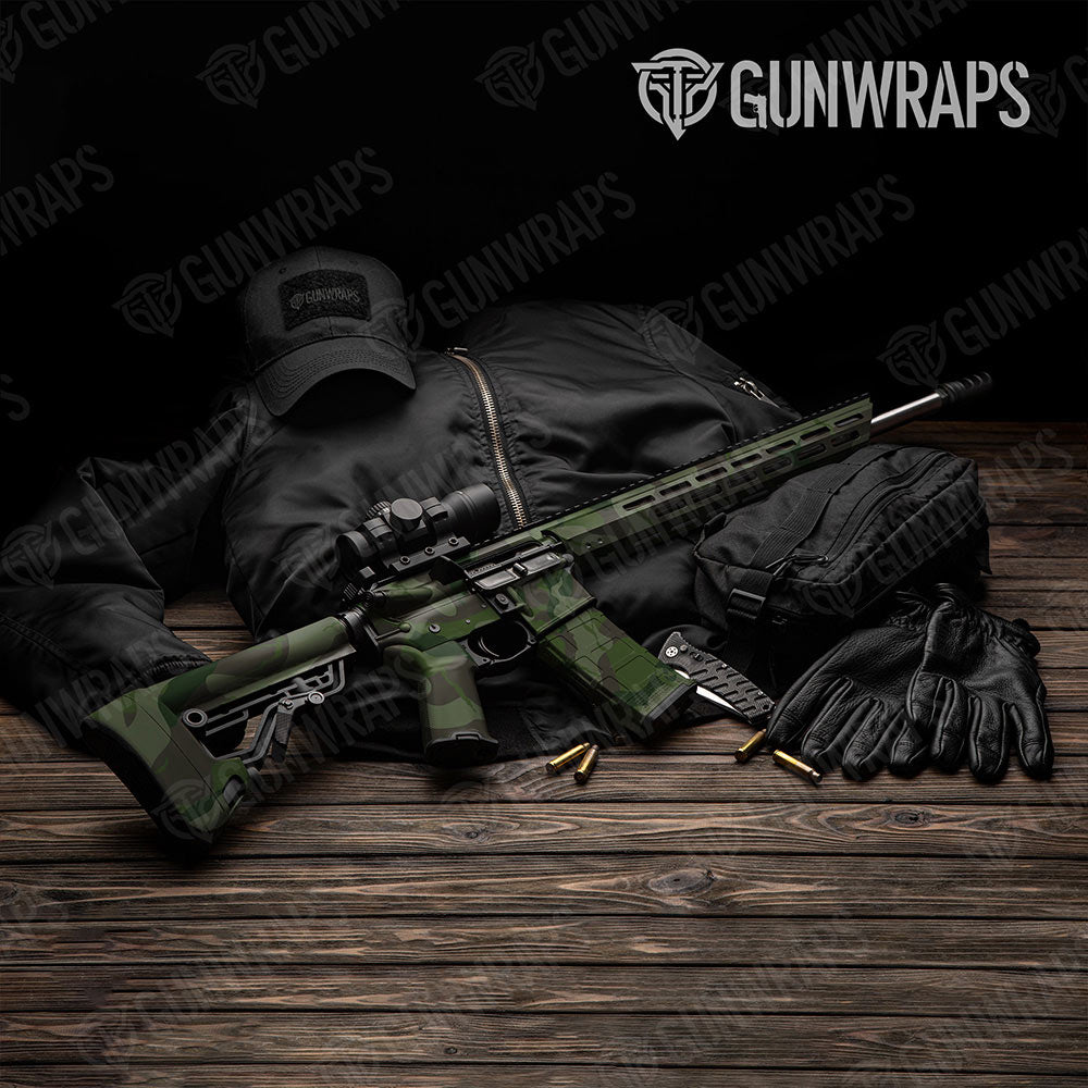 Ragged Army Dark Green Gun Skin Vinyl Wrap