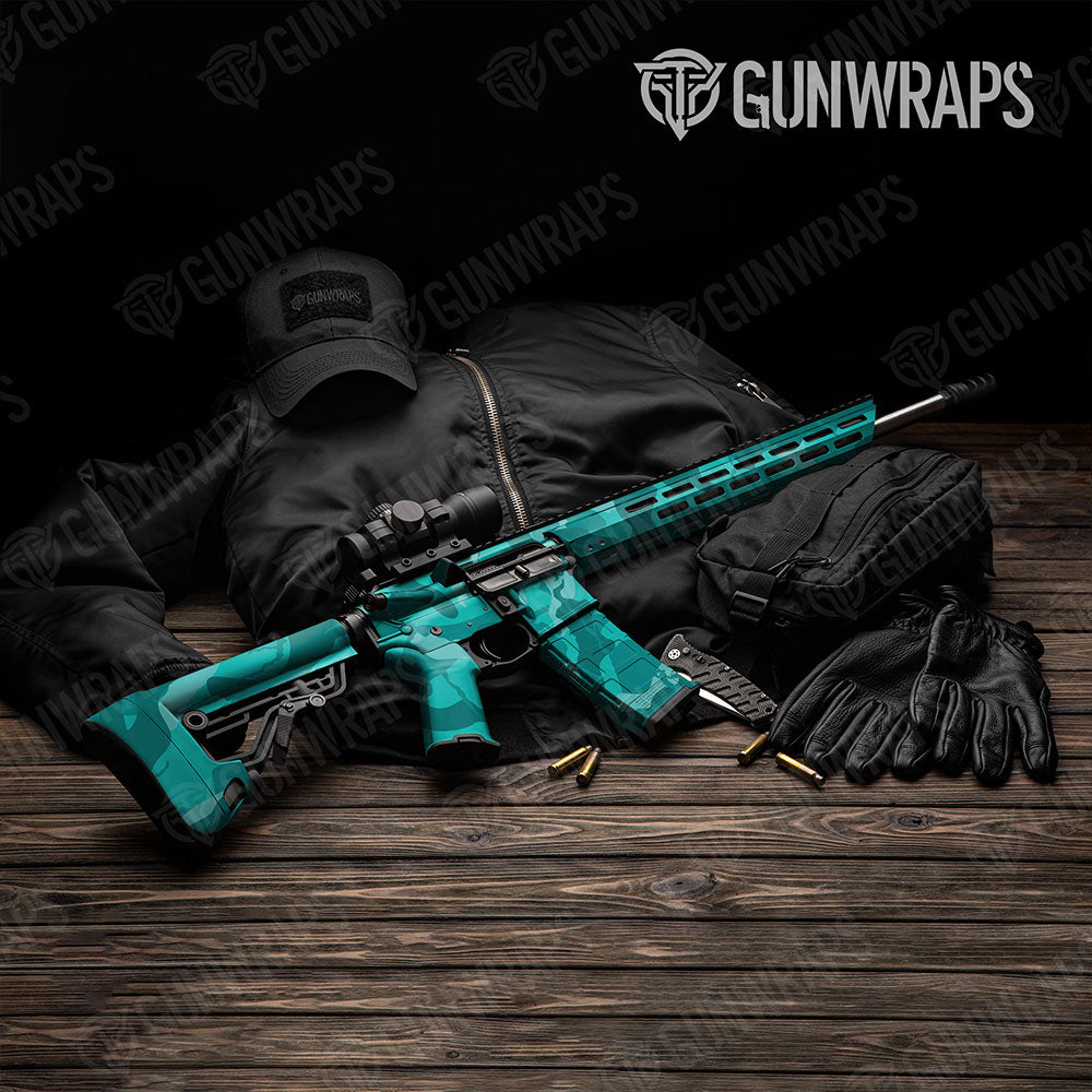 Ragged Elite Tiffany Blue Gun Skin Vinyl Wrap