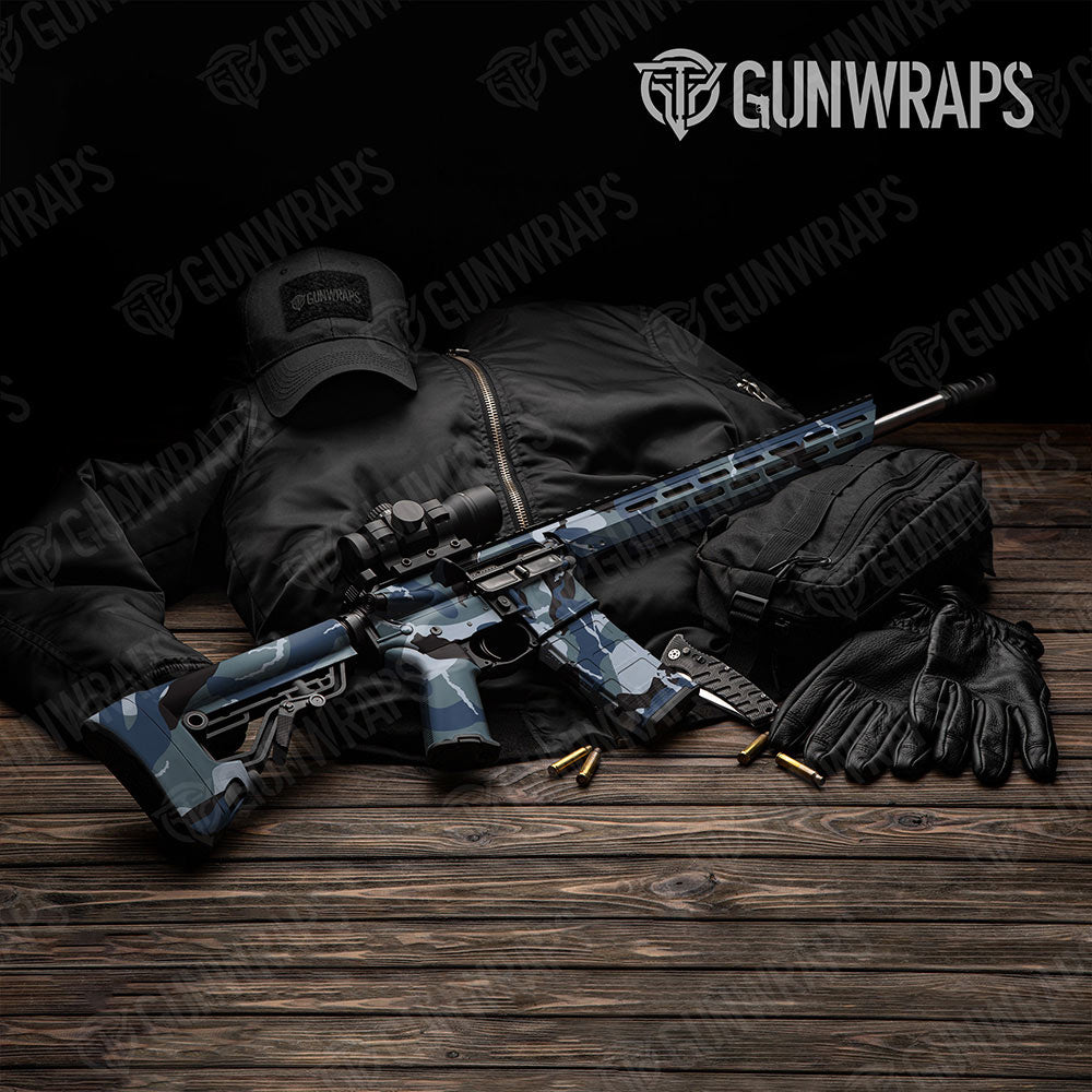 Ragged Navy Gun Skin Vinyl Wrap