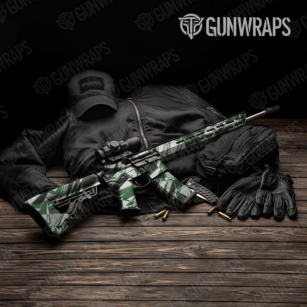 Sharp Green Tiger Gun Skin Vinyl Wrap