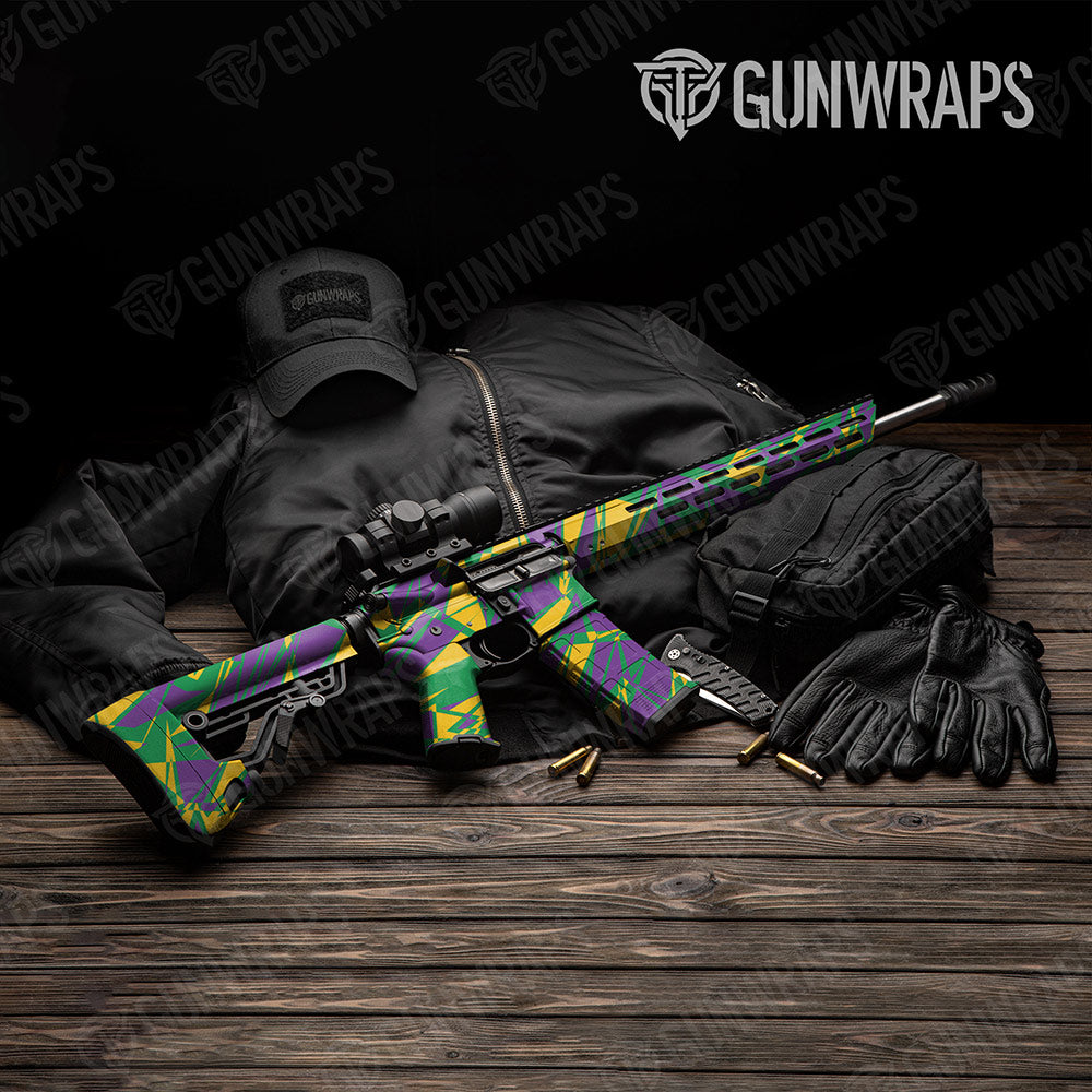 Sharp Mardi Gras Gun Skin Vinyl Wrap