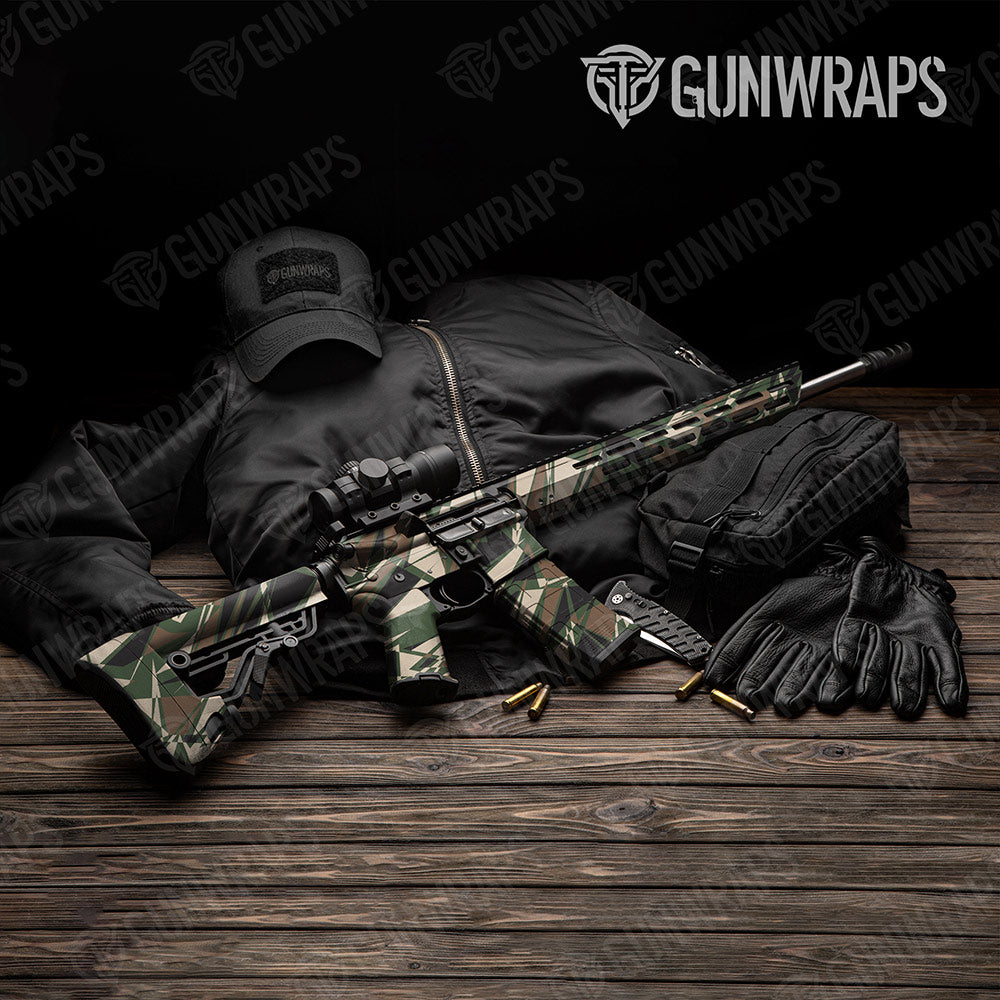 Sharp Woodland Gun Skin Vinyl Wrap