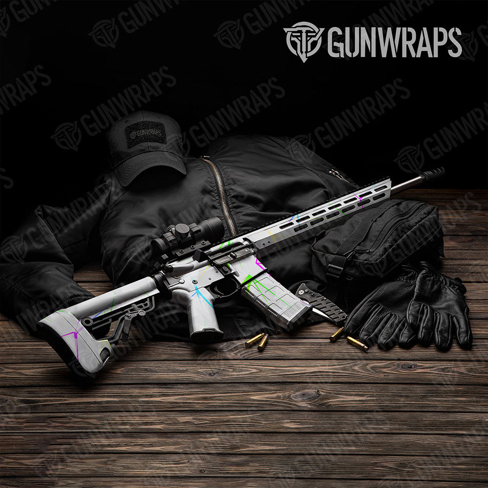 Shattered Laser Elite White Volume Gun Skin Vinyl Wrap