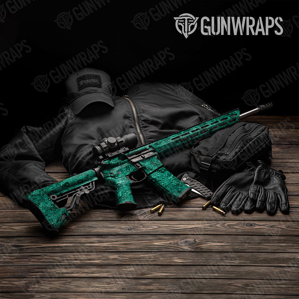 Toadaflage Teal Gun Skin Vinyl Wrap