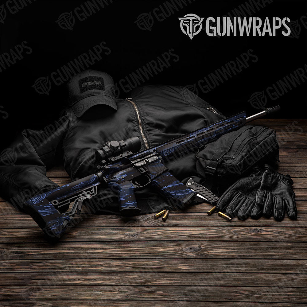 Vietnam Tiger Stripe Blue Midnight Gun Skin Vinyl Wrap