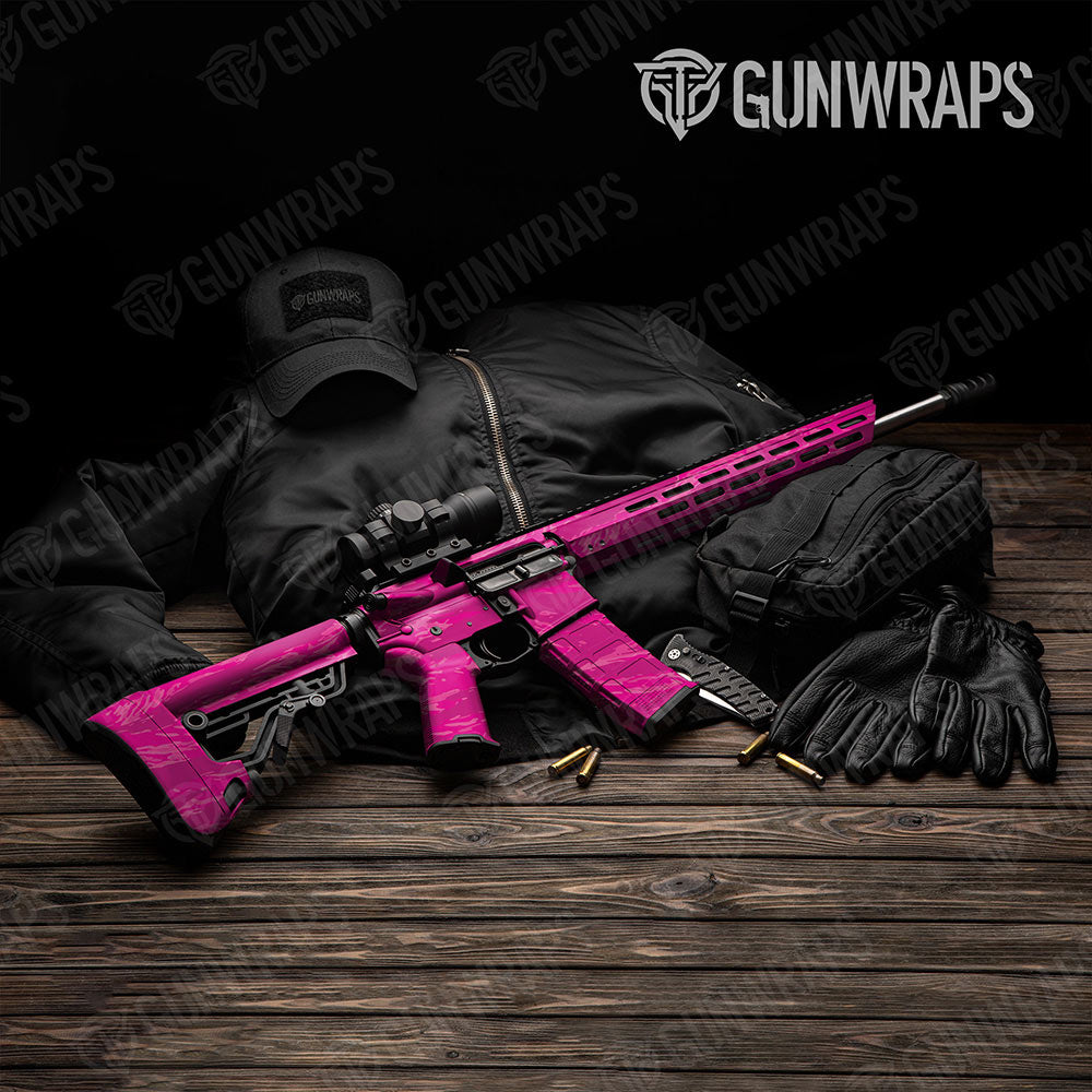 Vietnam Tiger Stripe Elite Magenta Gun Skin Vinyl Wrap
