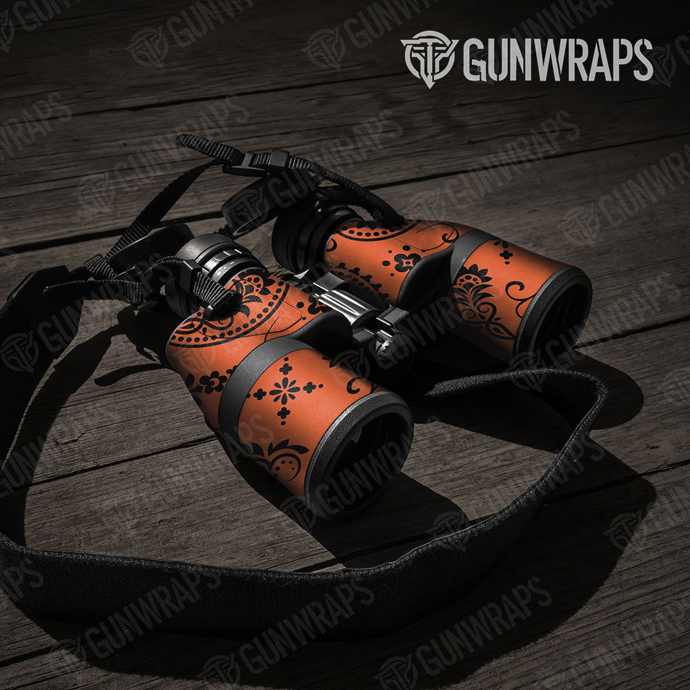 Bandana Orange And Black Gun Skin Vinyl Wrap