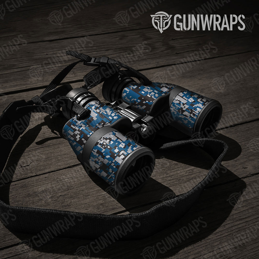 Digital Blue Tiger Gun Skin Vinyl Wrap