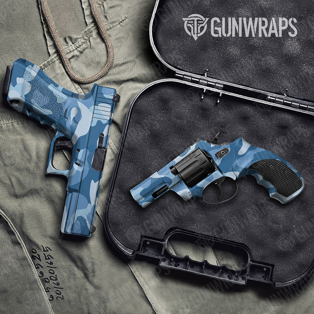 Classic Cool Blue Gun Skin Vinyl Wrap