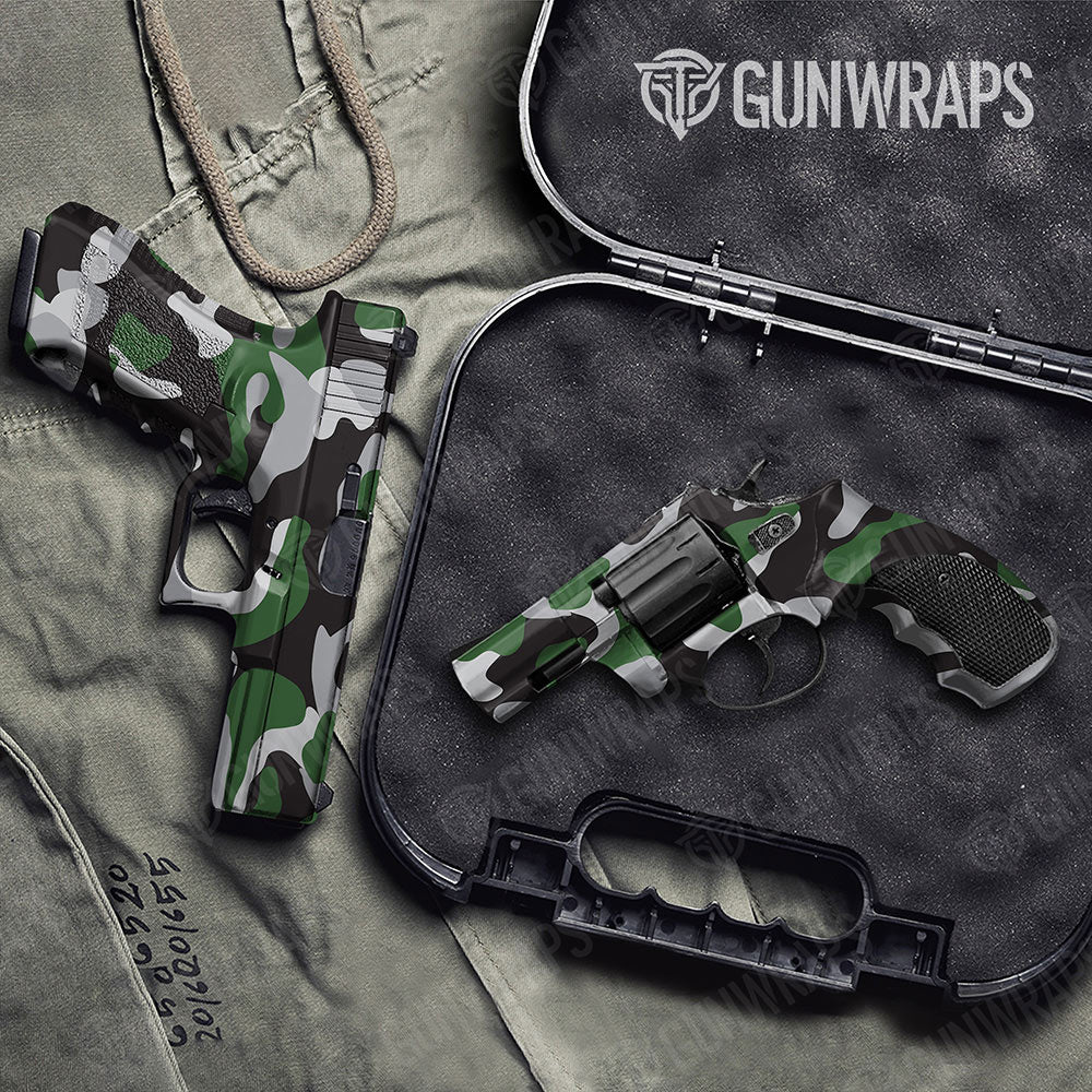 Classic Green Tiger Gun Skin Vinyl Wrap