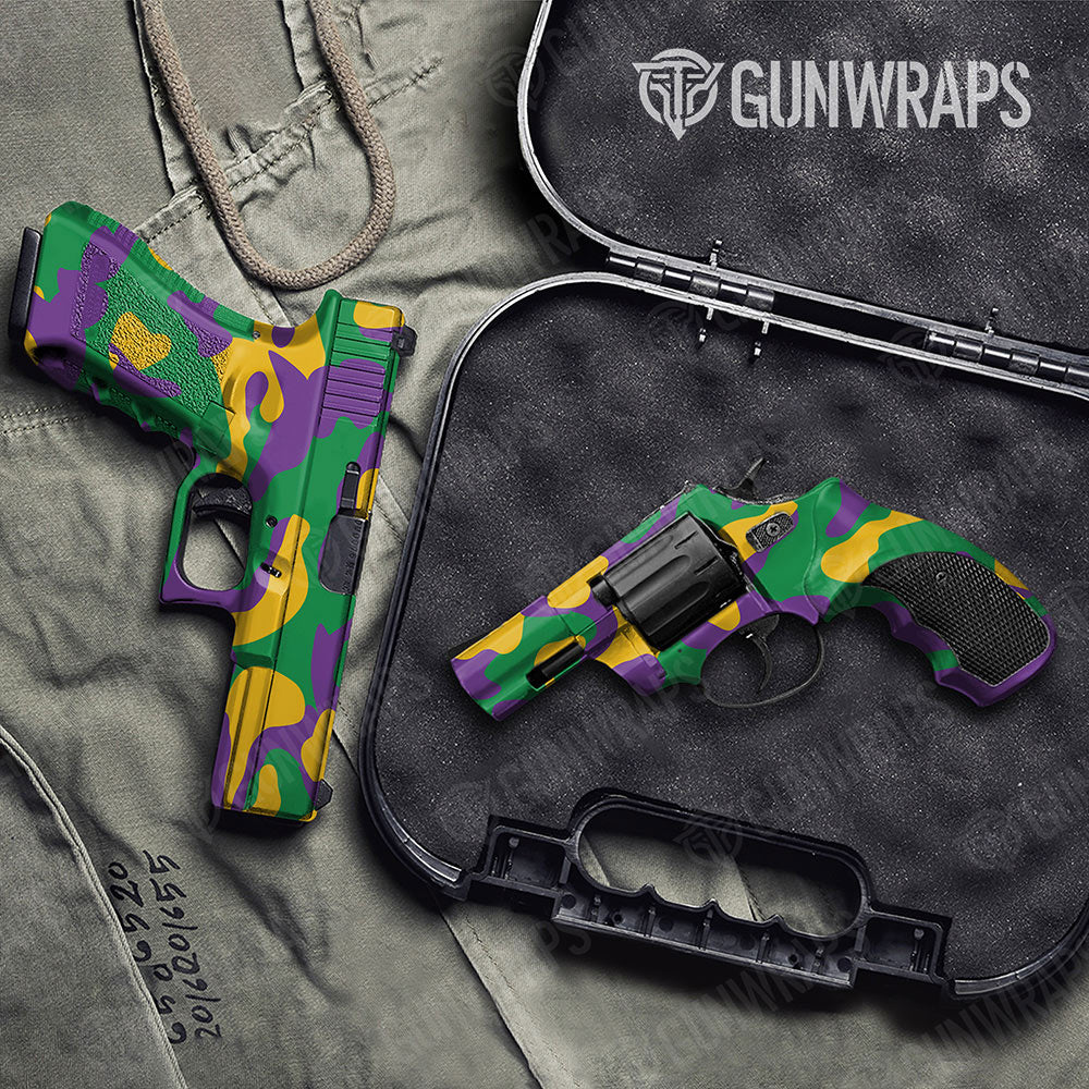 Classic Mardi Gras Gun Skin Vinyl Wrap