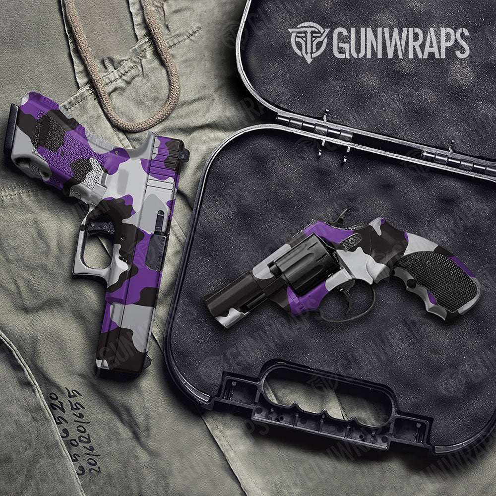 Cumulus Purple Tiger Gun Skin Vinyl Wrap