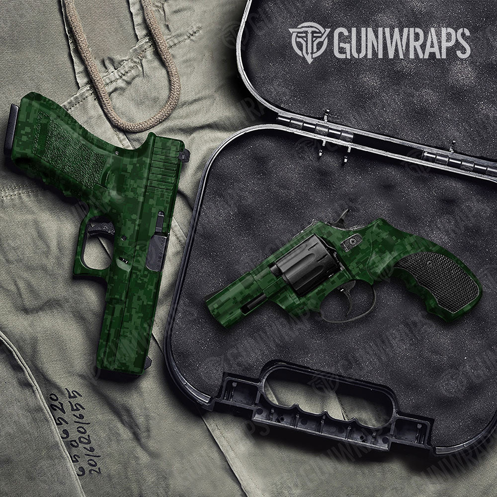 Digital Elite Green Gun Skin Vinyl Wrap