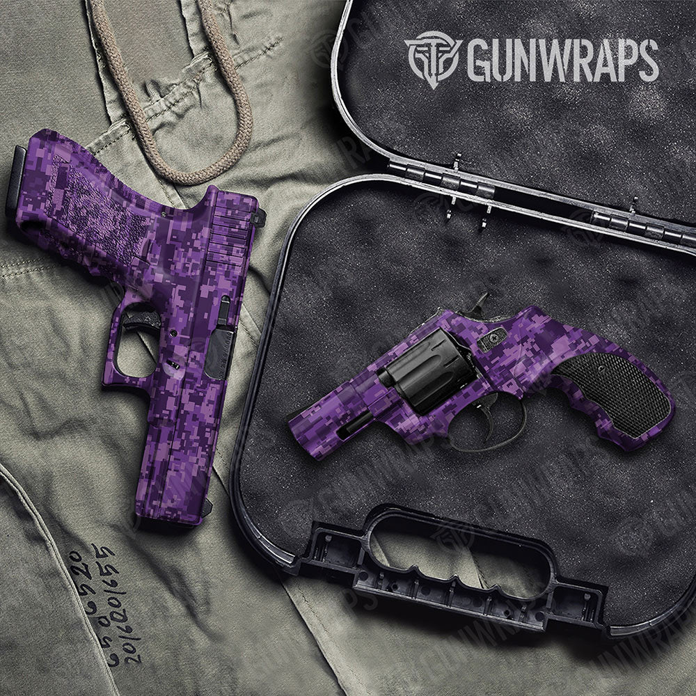 Digital Elite Purple Gun Skin Vinyl Wrap