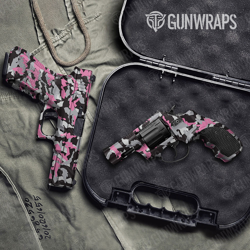 Erratic Pink Tiger Gun Skin Vinyl Wrap