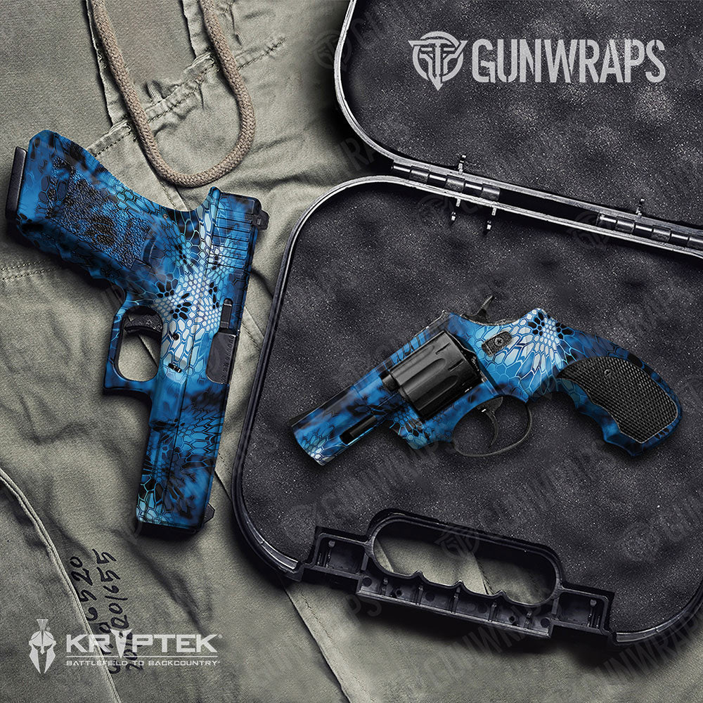 Kryptek Blue Lightning Gun Skin Vinyl Wrap