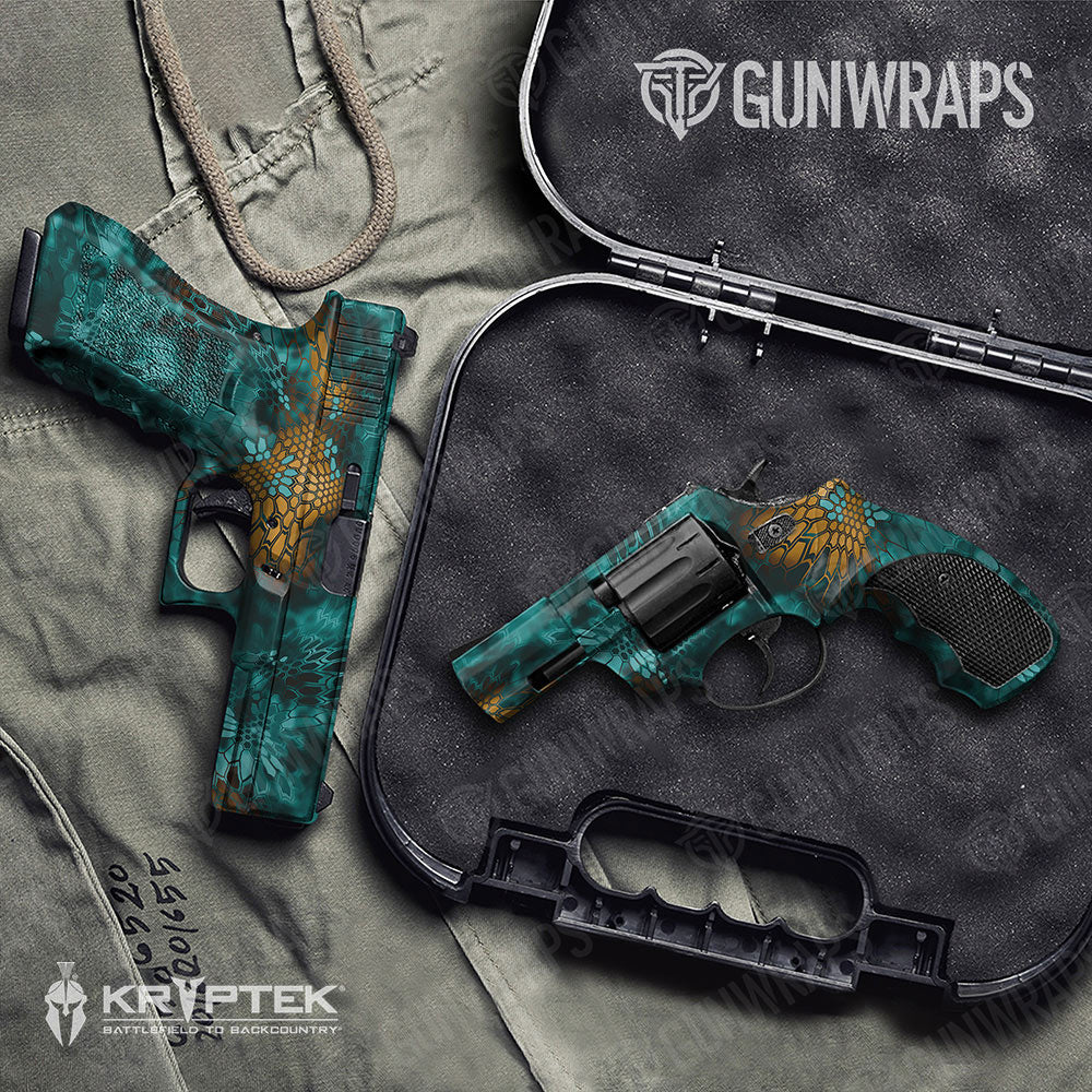 Kryptek Turquoise Gun Skin Vinyl Wrap