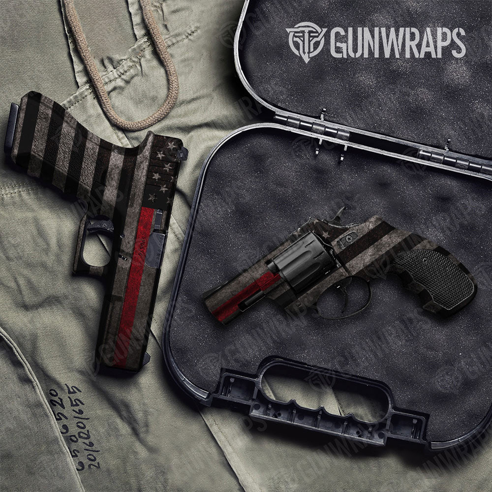 Patriotic Firefighter Service Flag Gun Skin Vinyl Wrap