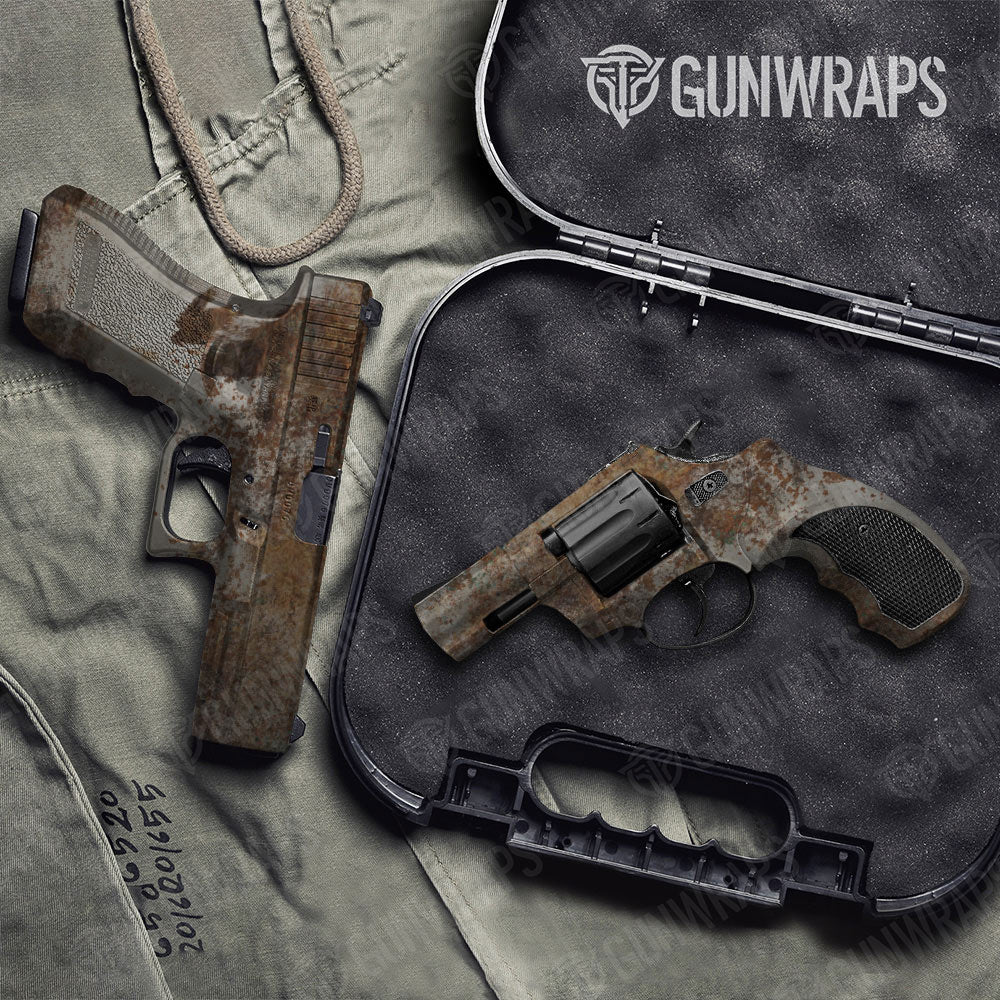 Rust White Gun Skin Vinyl Wrap