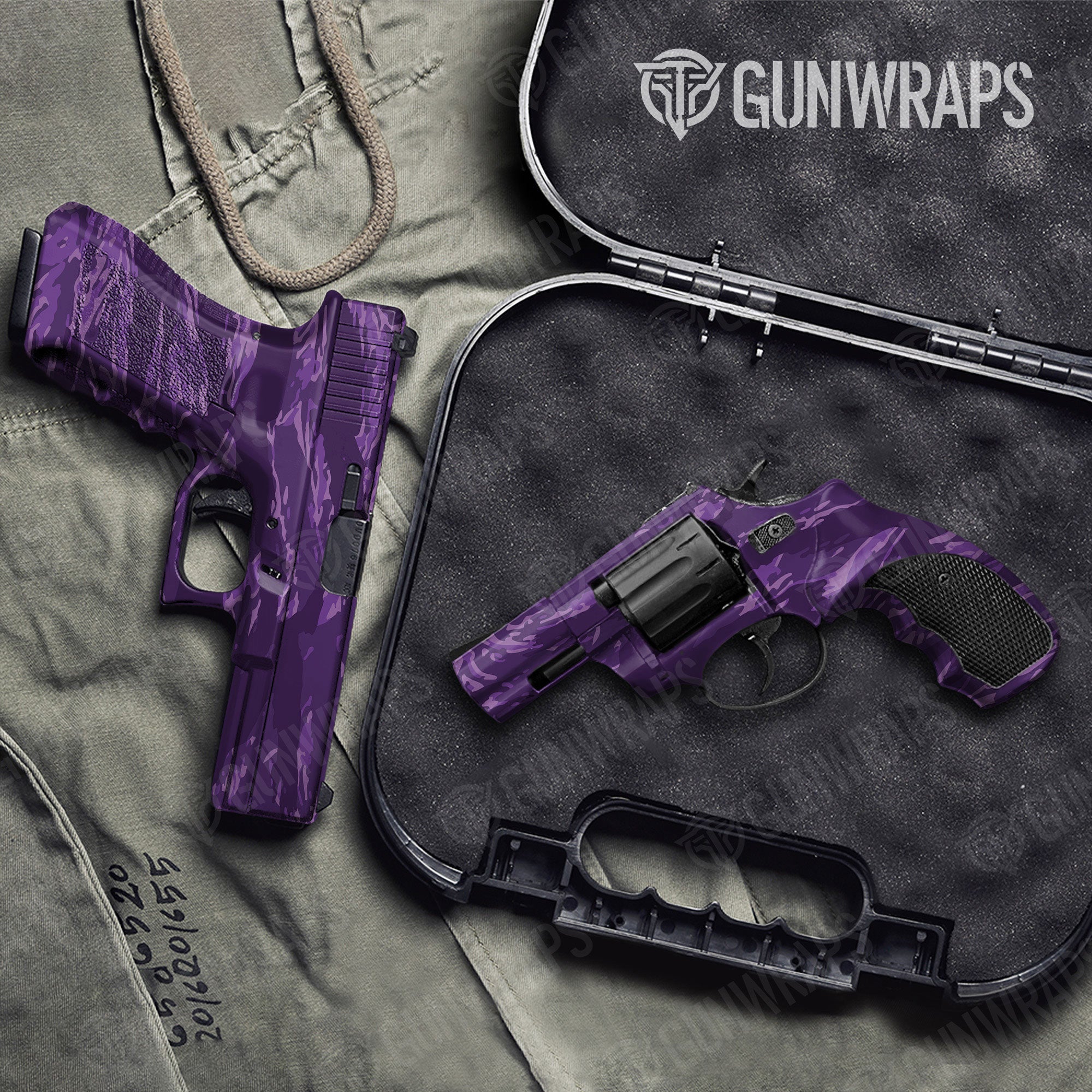 Vietnam Tiger Stripe Elite Purple Gun Skin Vinyl Wrap
