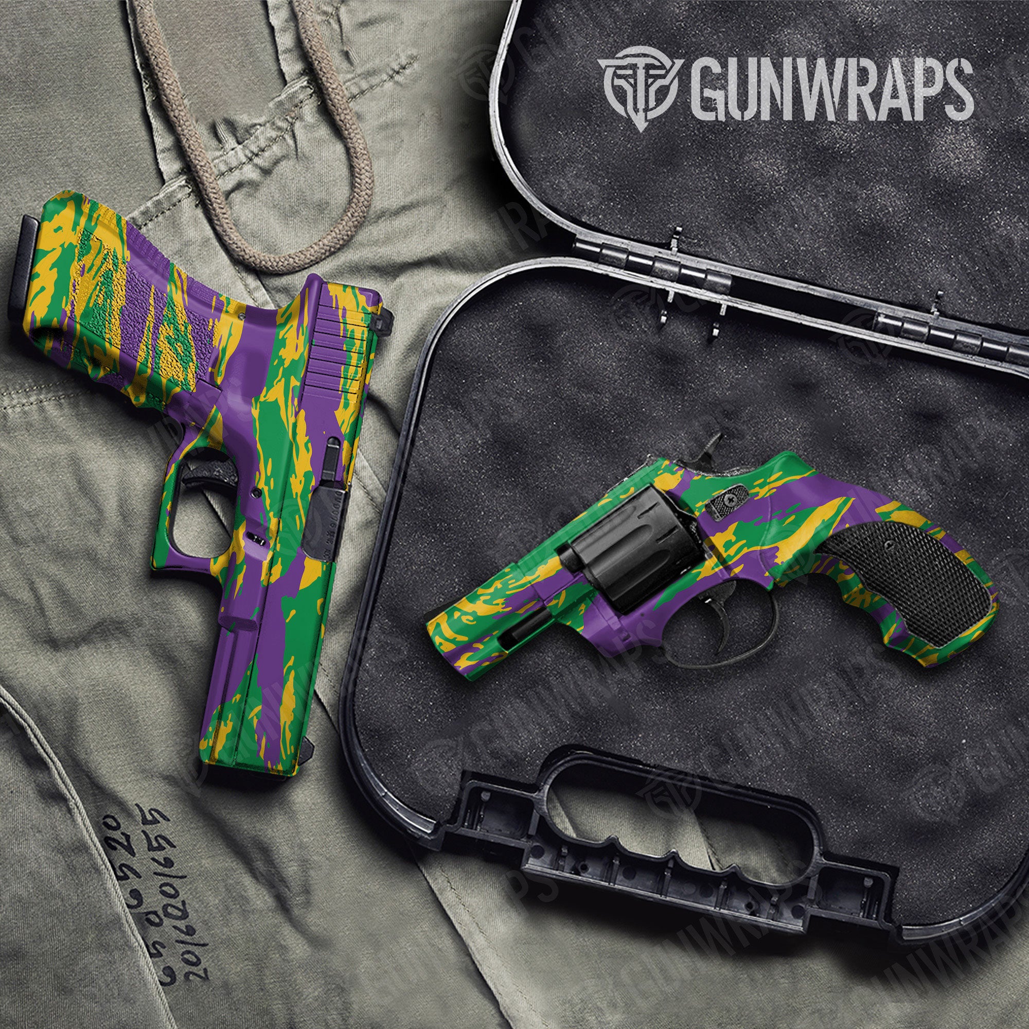 Vietnam Tiger Stripe Mardi Gras Gun Skin Vinyl Wrap