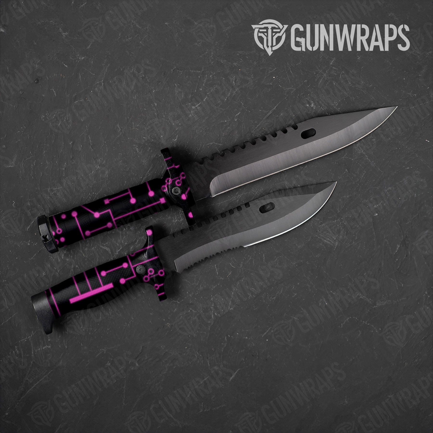 Circuit Board Magenta Gun Skin Vinyl Wrap