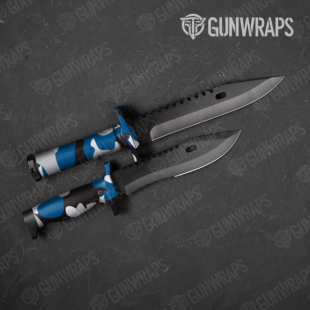 Classic Blue Tiger Gun Skin Vinyl Wrap
