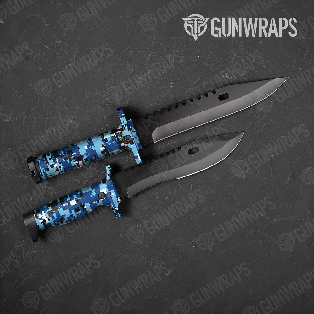 Digital Baby Blue Gun Skin Vinyl Wrap