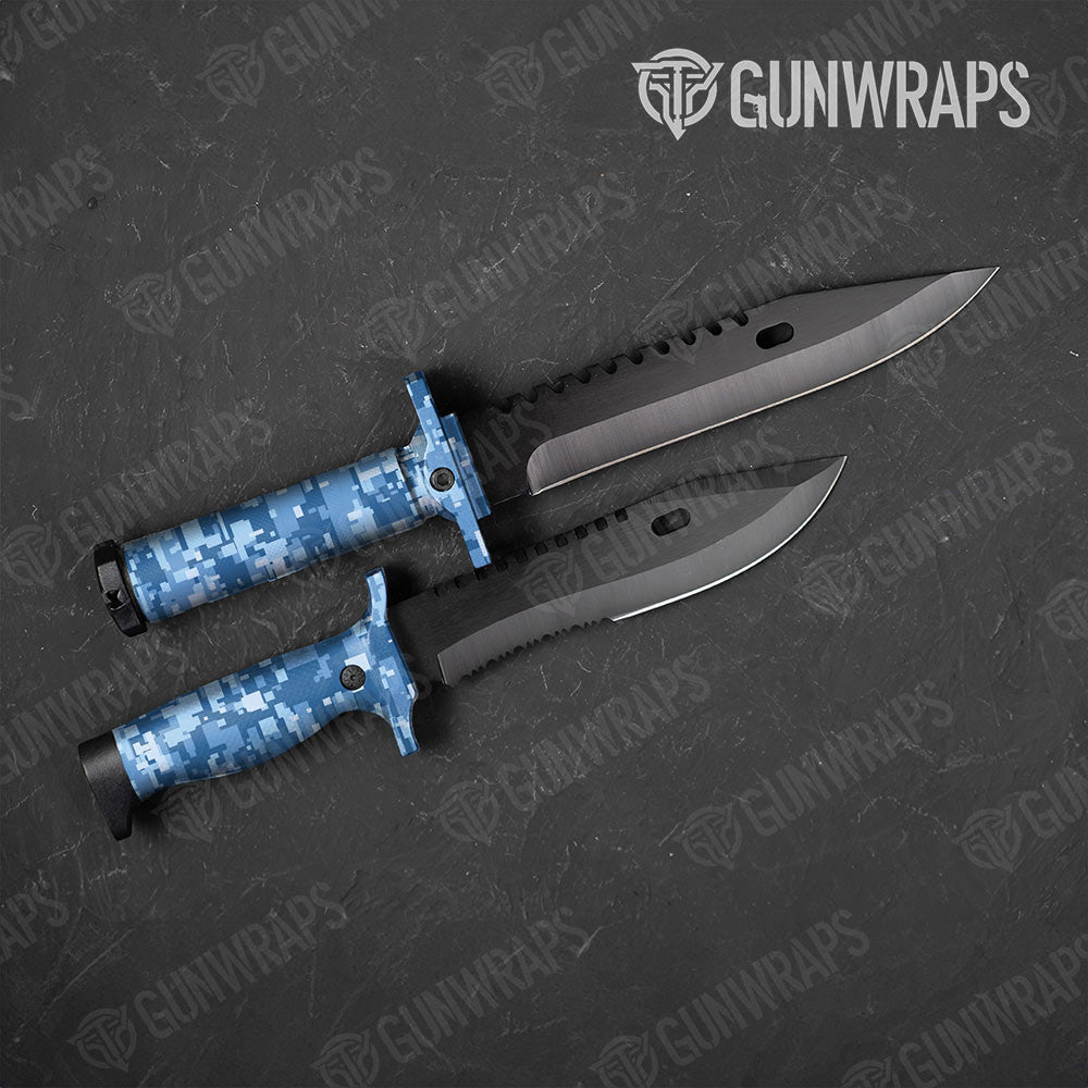 Digital Cool Blue Gun Skin Vinyl Wrap