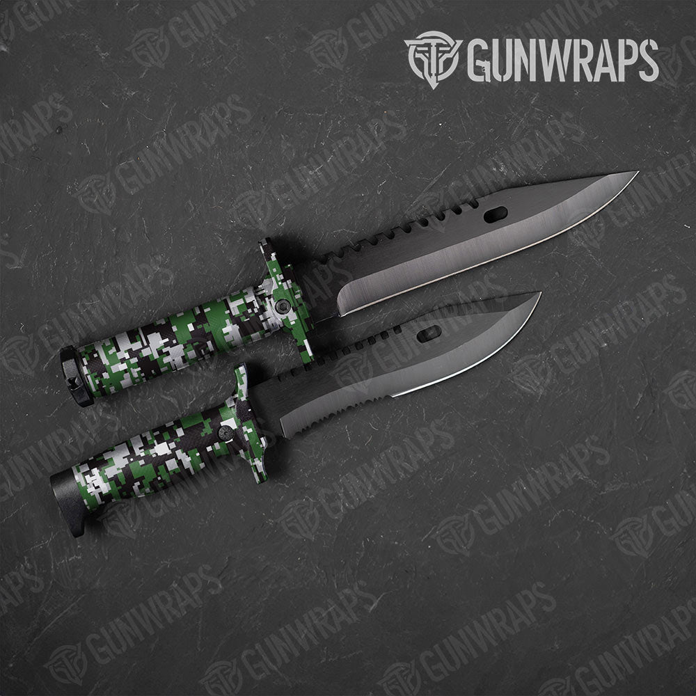 Digital Green Tiger Gun Skin Vinyl Wrap
