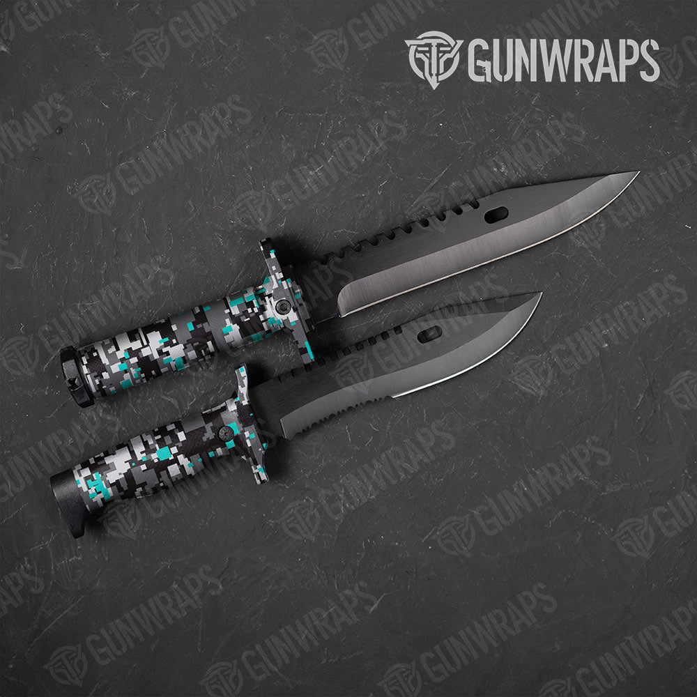 Digital Urban Tiffany Blue Gun Skin Vinyl Wrap