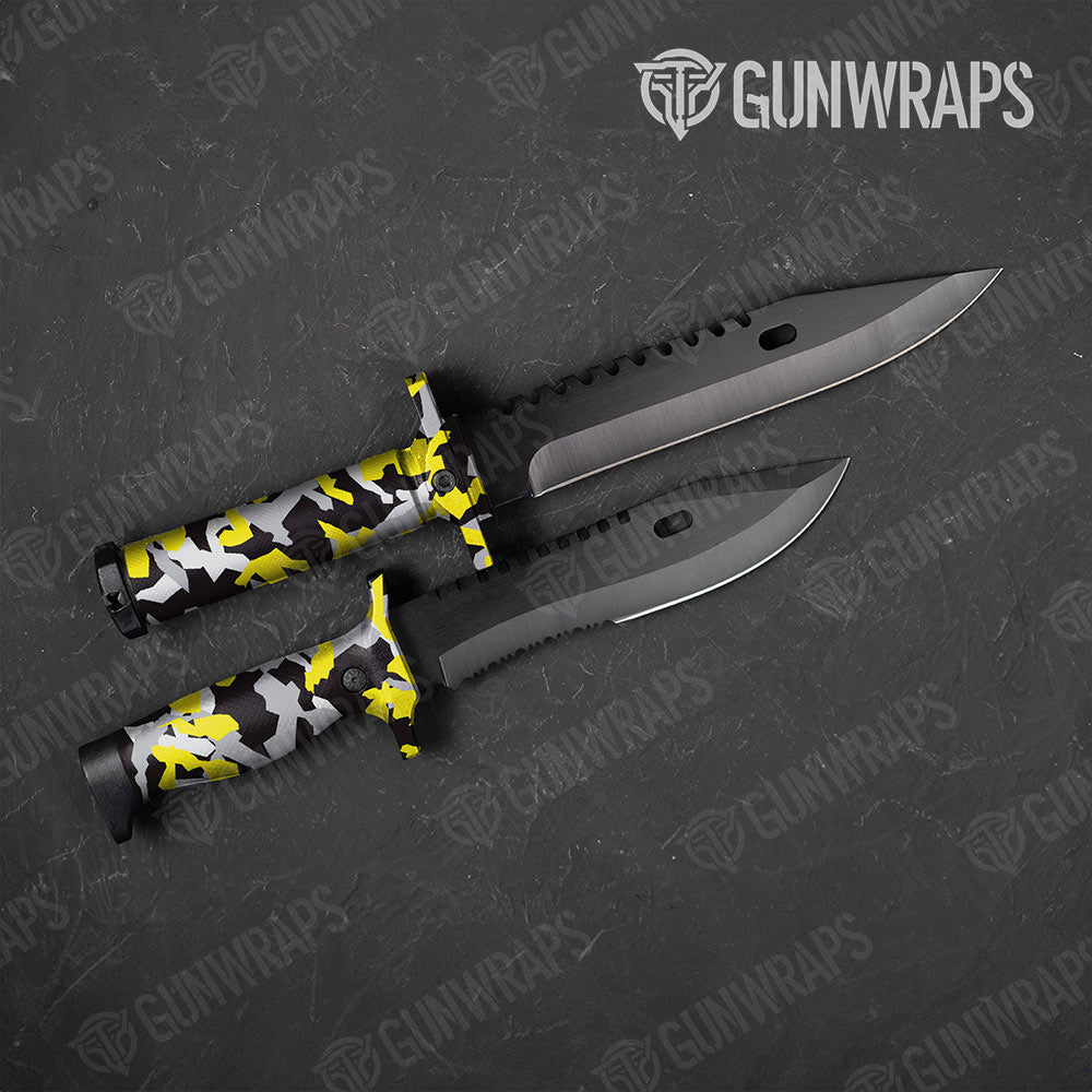 Erratic Yellow Tiger Gun Skin Vinyl Wrap