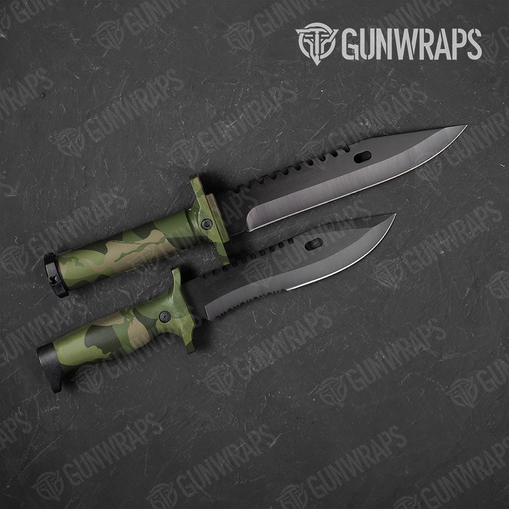 Ragged Army Green Gun Skin Vinyl Wrap