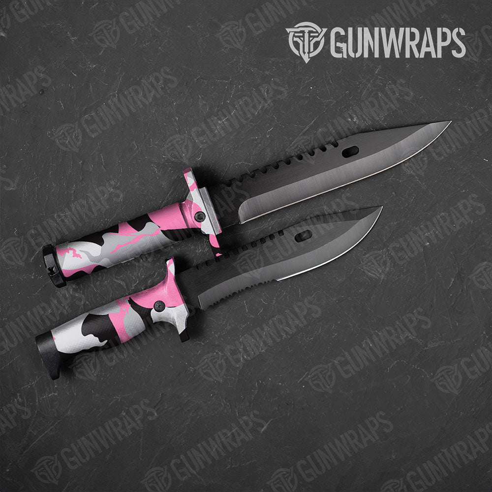Ragged Pink Tiger Gun Skin Vinyl Wrap