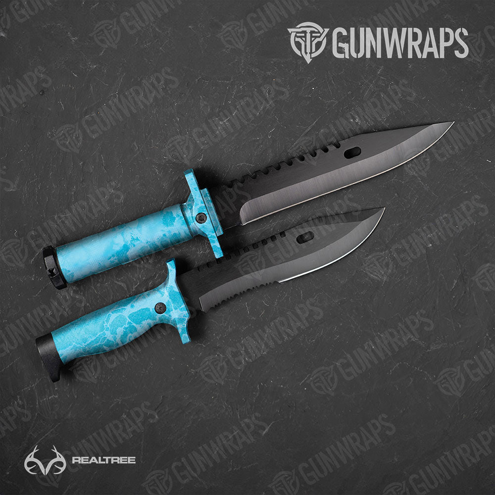 Realtree WAV3 Light Blue Gun Skin Vinyl Wrap