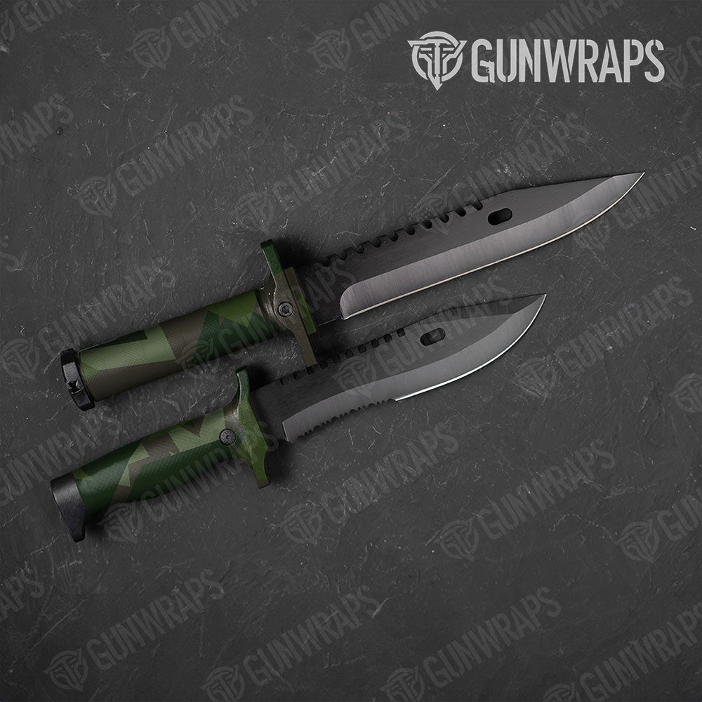 Shattered Army Dark Green Gun Skin Vinyl Wrap