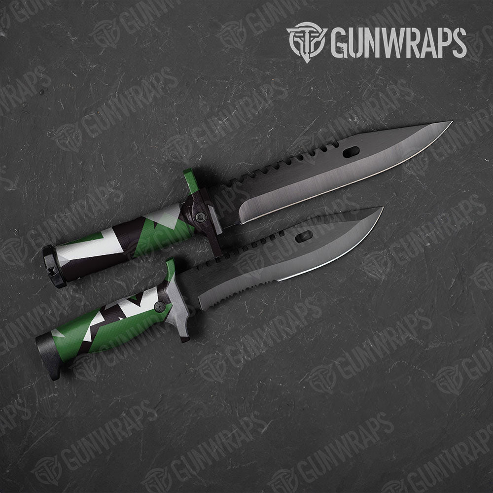 Shattered Green Tiger Gun Skin Vinyl Wrap