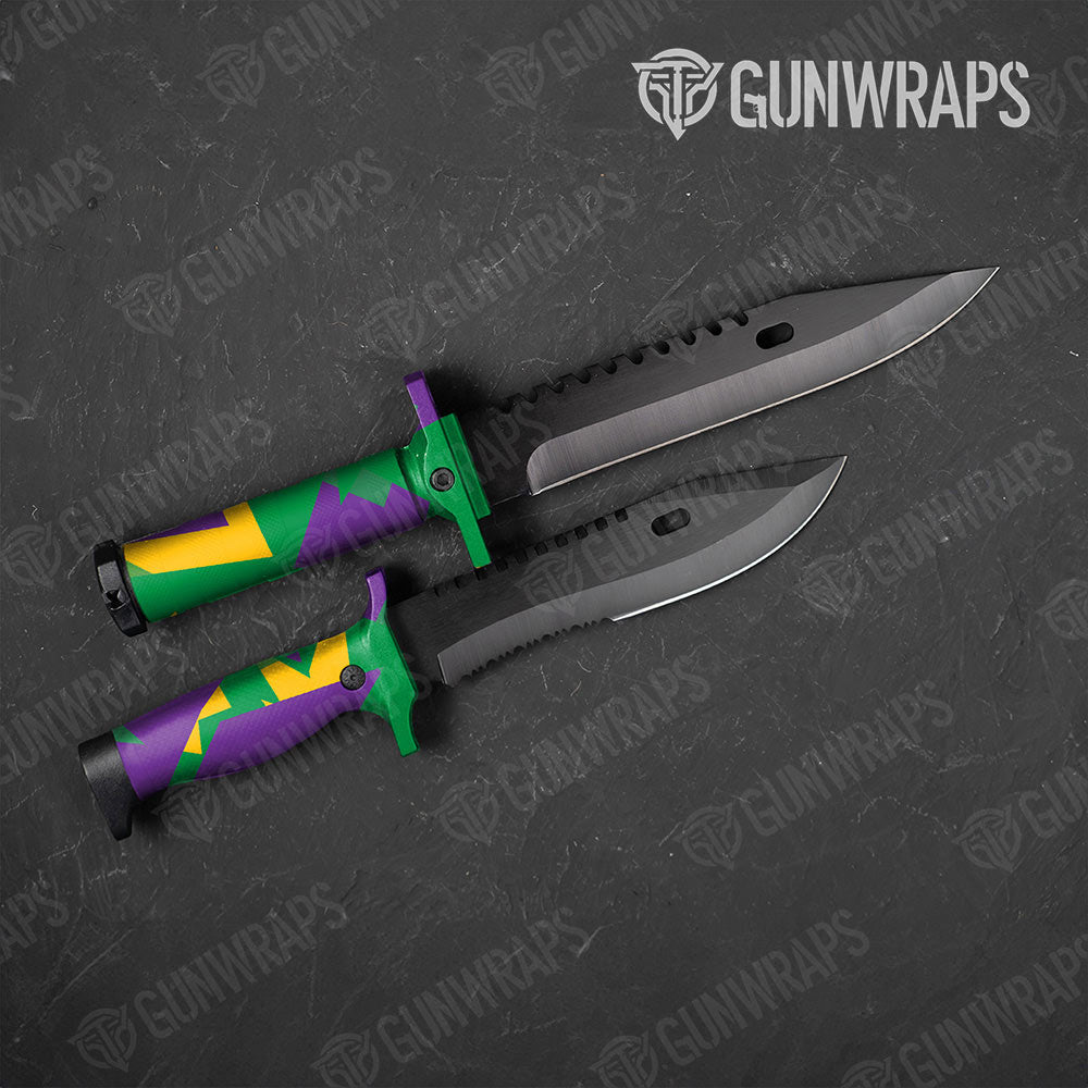 Shattered Mardi Gras Gun Skin Vinyl Wrap