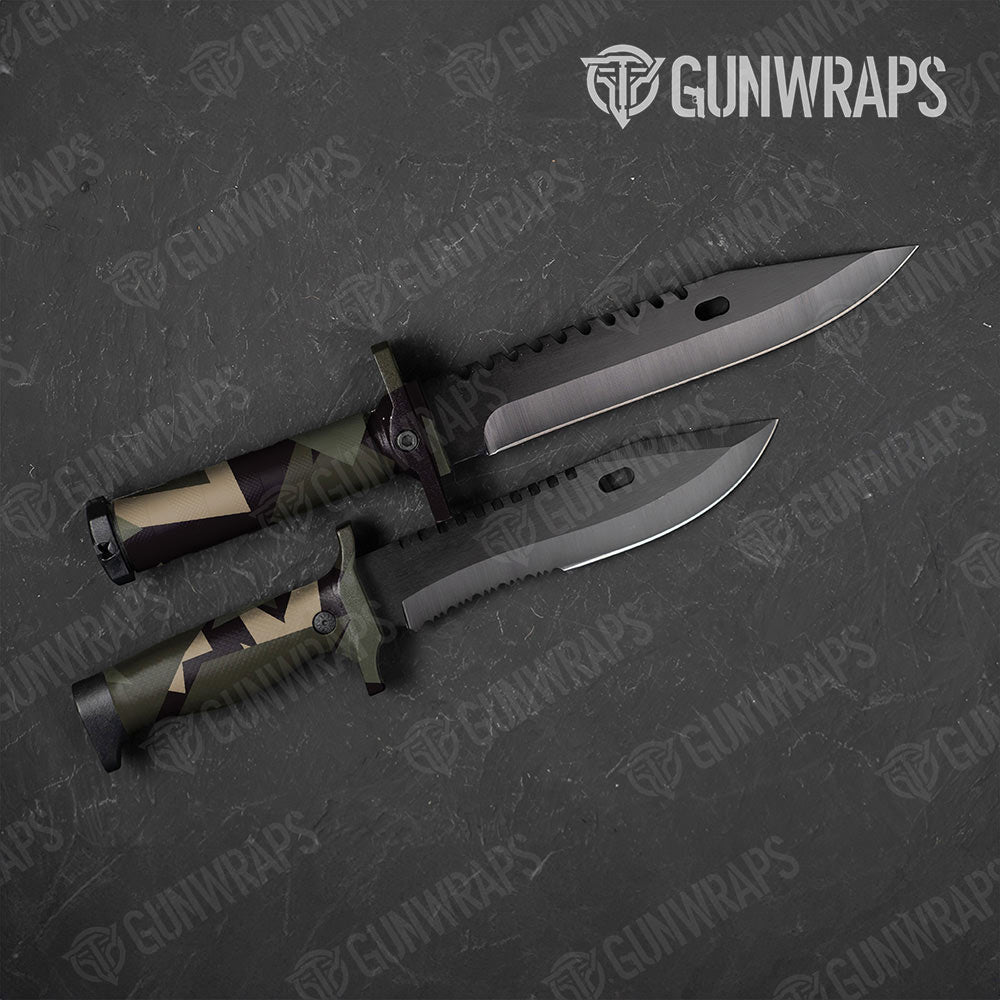 Shattered Militant Green Gun Skin Vinyl Wrap