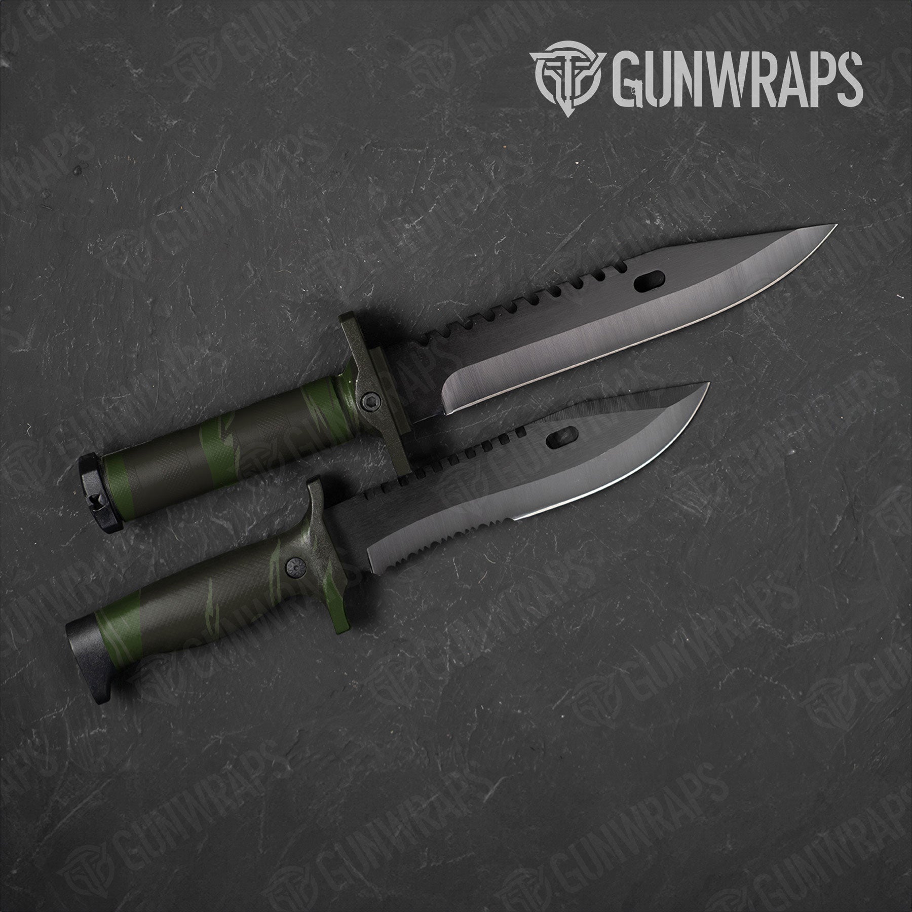 Shredded Army Dark Green Gun Skin Vinyl Wrap