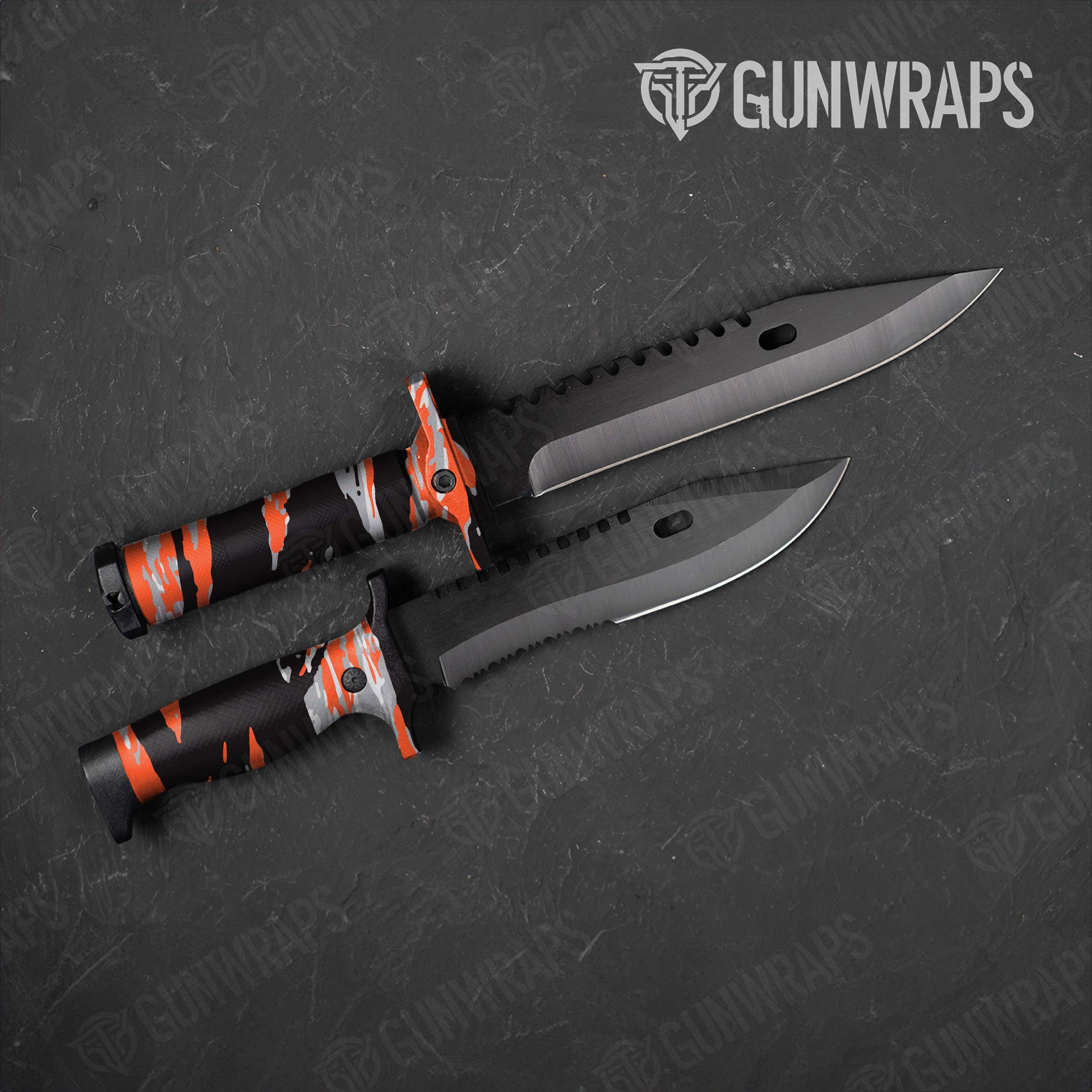 Vietnam Tiger Stripe Orange Tiger Gun Skin Vinyl Wrap