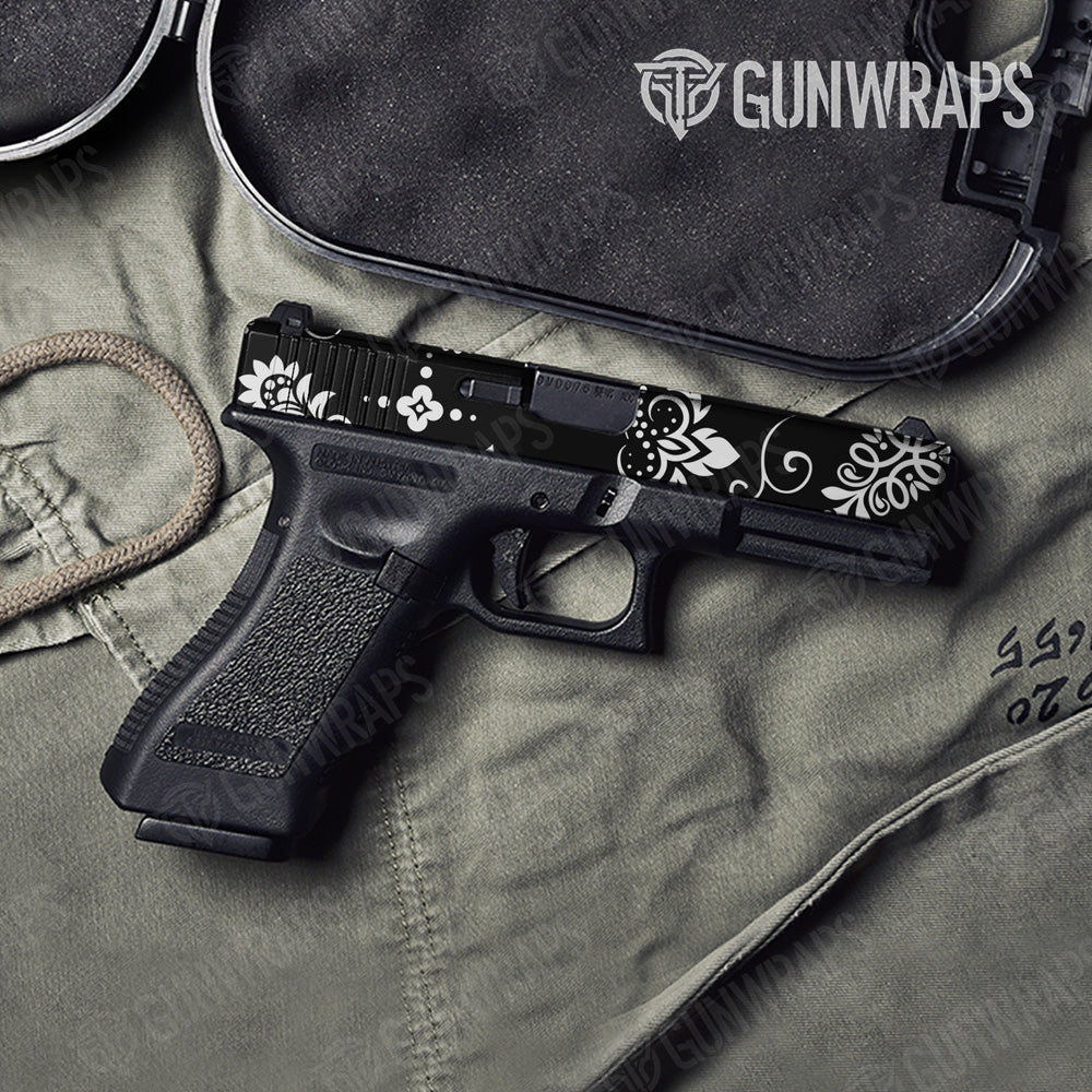 Bandana Black And White Gun Skin Vinyl Wrap
