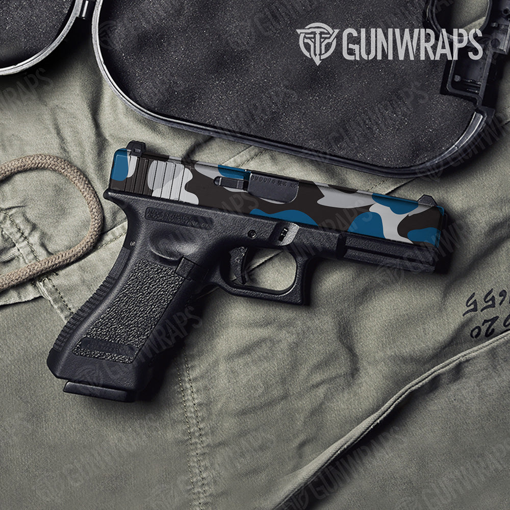 Classic Blue Tiger Gun Skin Vinyl Wrap