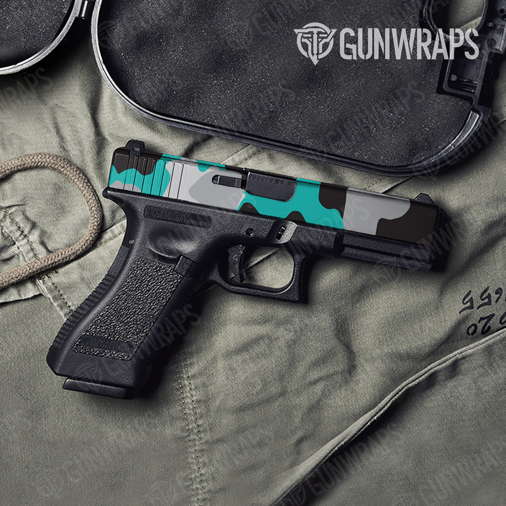 Cumulus Tiffany Blue Tiger Gun Skin Vinyl Wrap