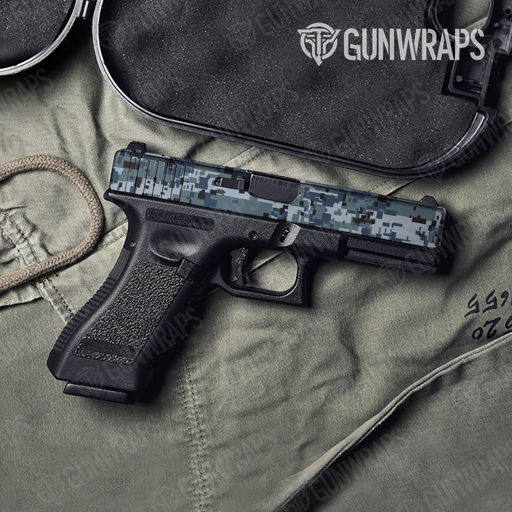 Digital Navy Gun Skin Vinyl Wrap