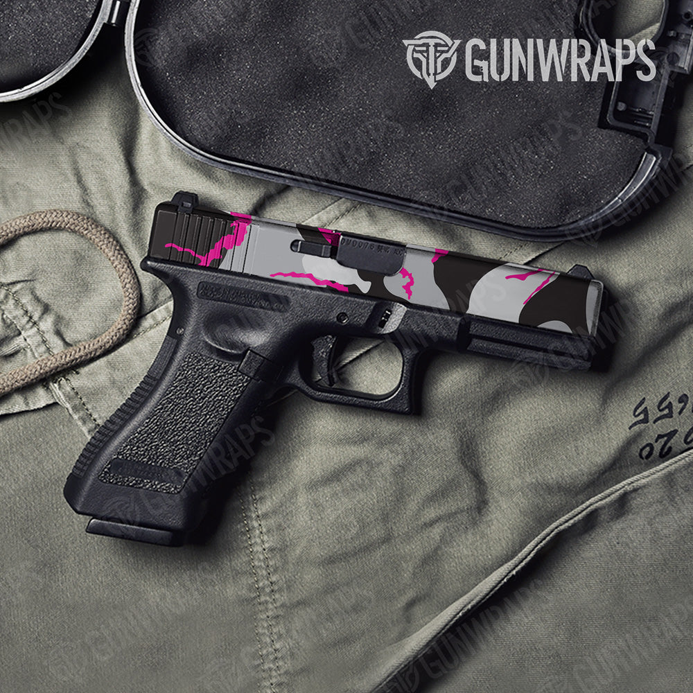 Ragged Magenta Tiger Gun Skin Vinyl Wrap